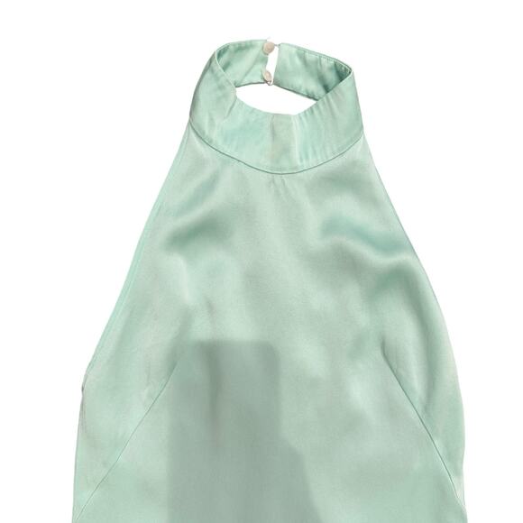 Lapointe Satin Halter Gown in Mint, Size US 8 - Picture 5 of 11